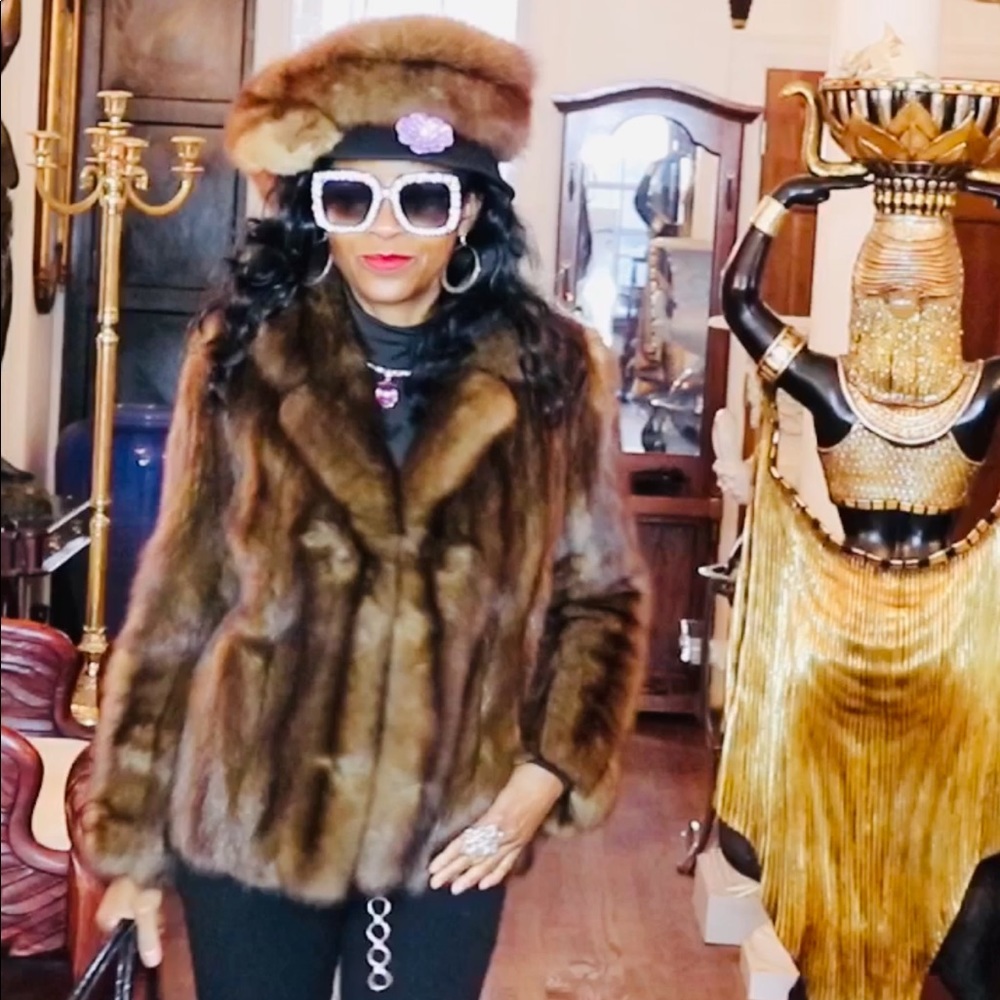 Fab Neiman Marcus Russian sable fur jacket coat S